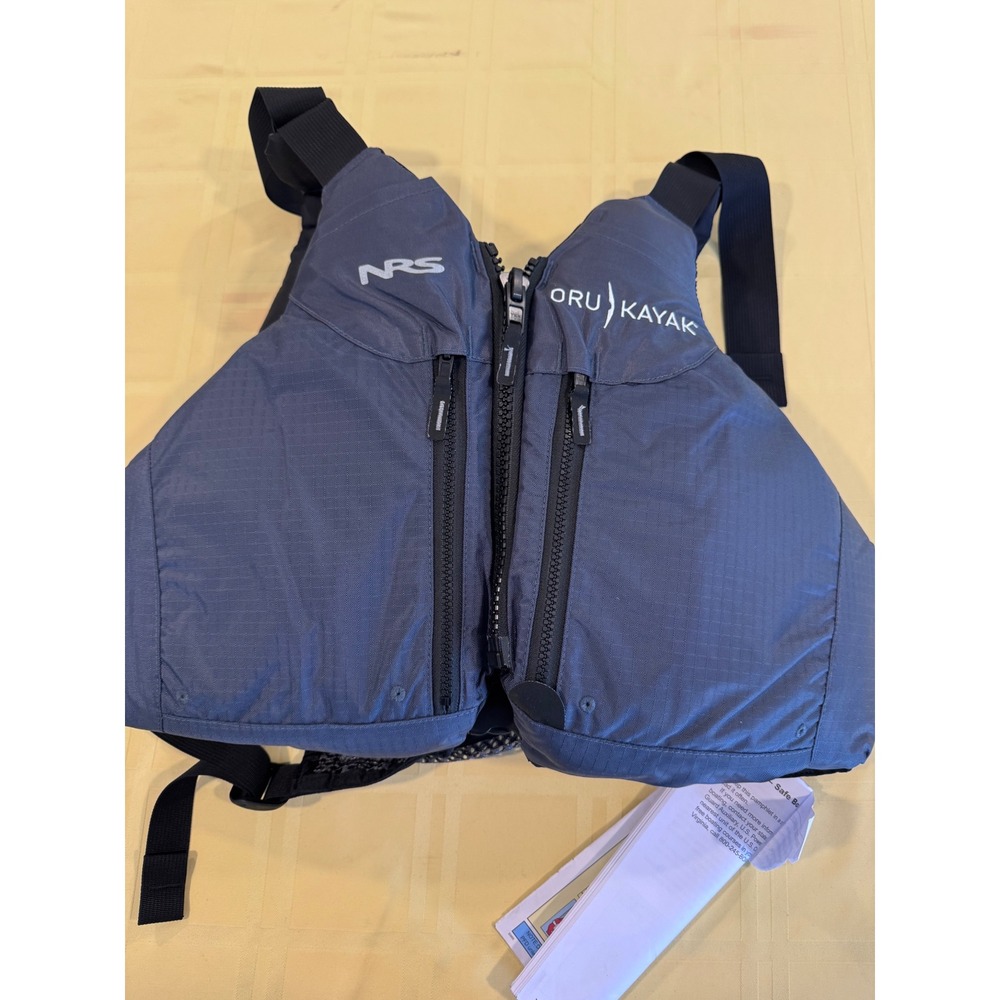 NRS Oru Kayak Clearwater PFD Life Jacket Grey XS/M Type III Paddling Vest